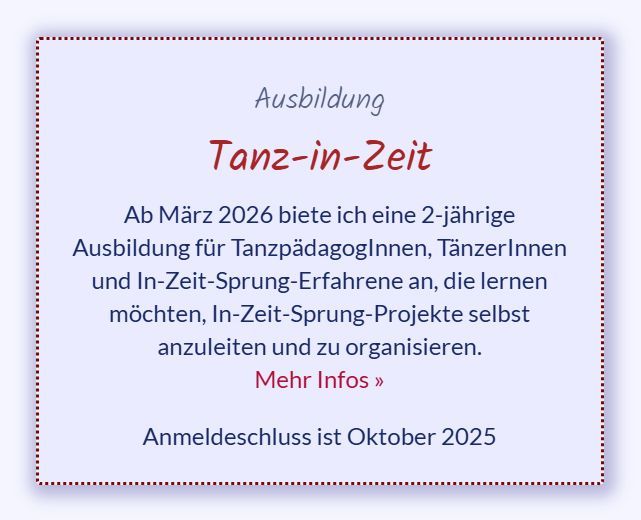 Tanz in Zeit 2-Jährig mit Abstand
